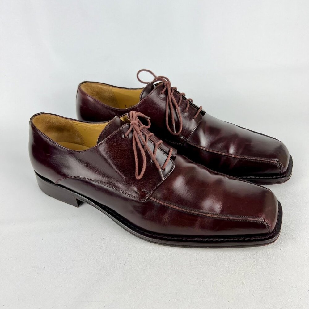 Mezlan Mens Linosa Bicycle Toe Oxford Dress Shoes Oxblood Brown Leather size 12
